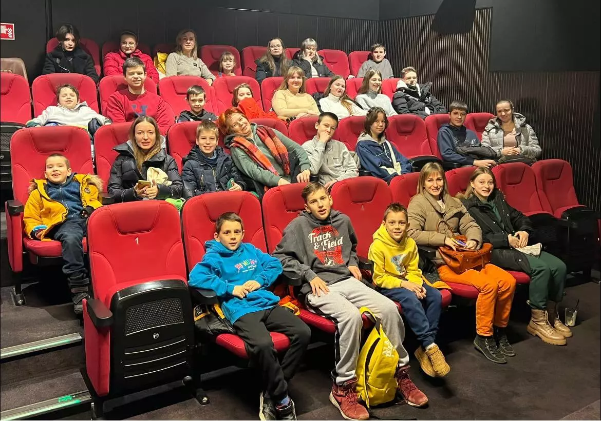 Children at the cinema